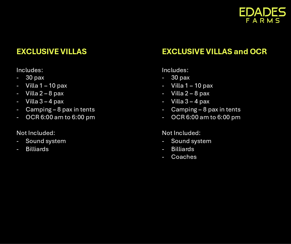 Private and Exclusive Event Packages